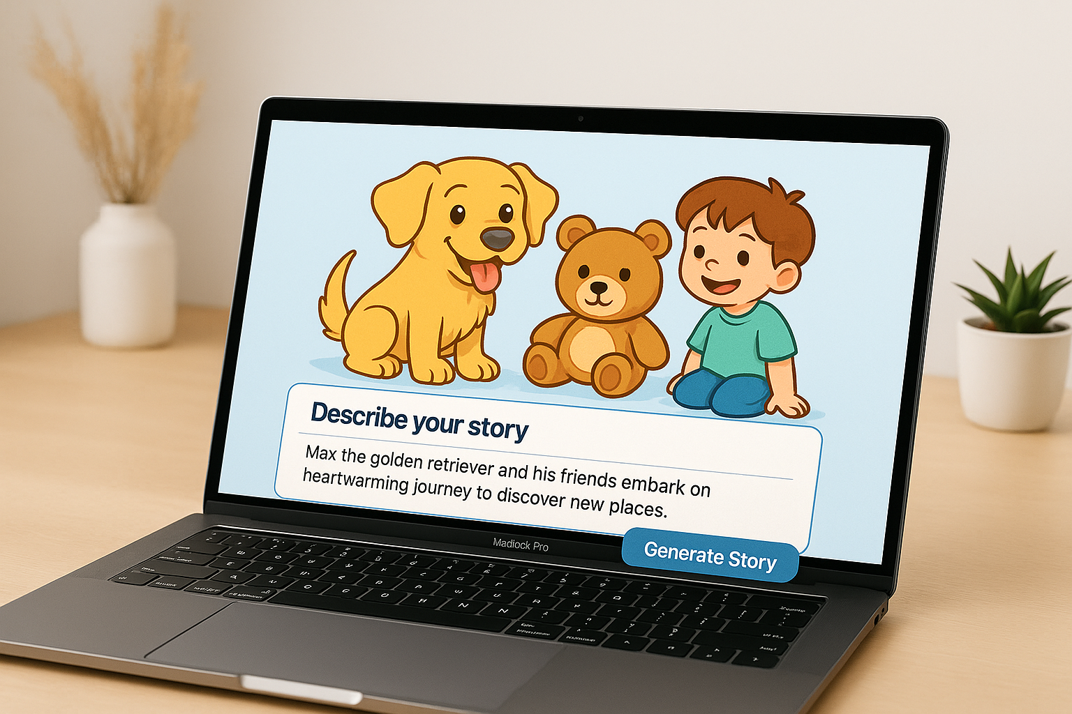 Generate story - describing a story with selected characters